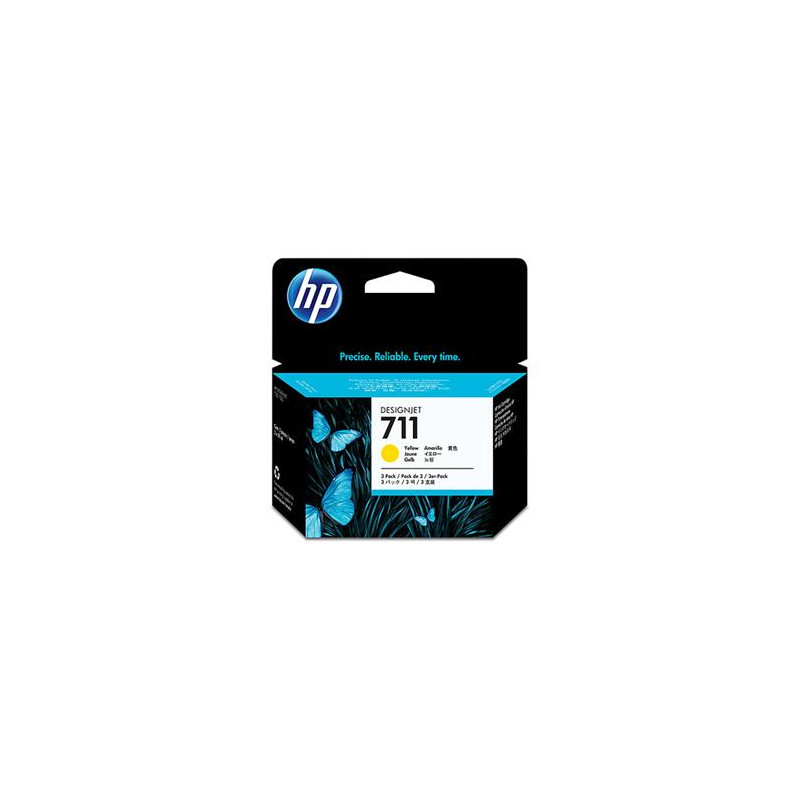 HP no 711 - žltá ink. kazeta - 3 pack, CZ136A