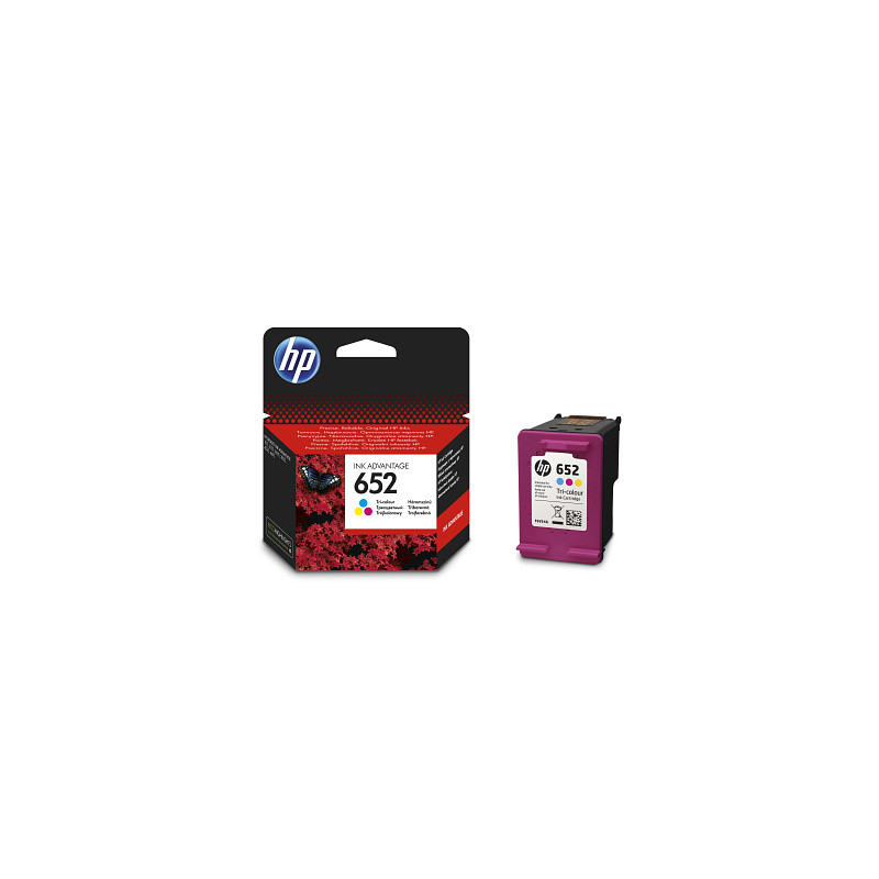 HP 652 3farebná ink kazeta, F6V24AE