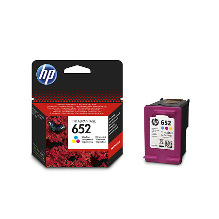 HP 652 3farebná ink kazeta, F6V24AE