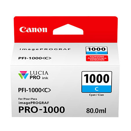 Canon PFI-1000 C, azúrový
