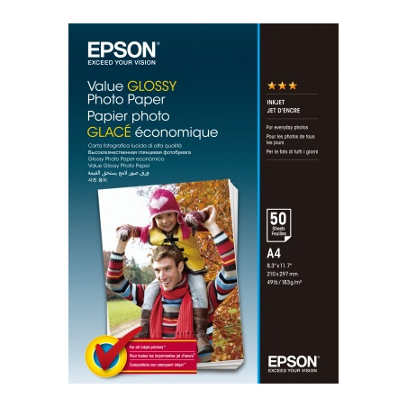 EPSON Value Glossy Photo Paper A4 50 listov