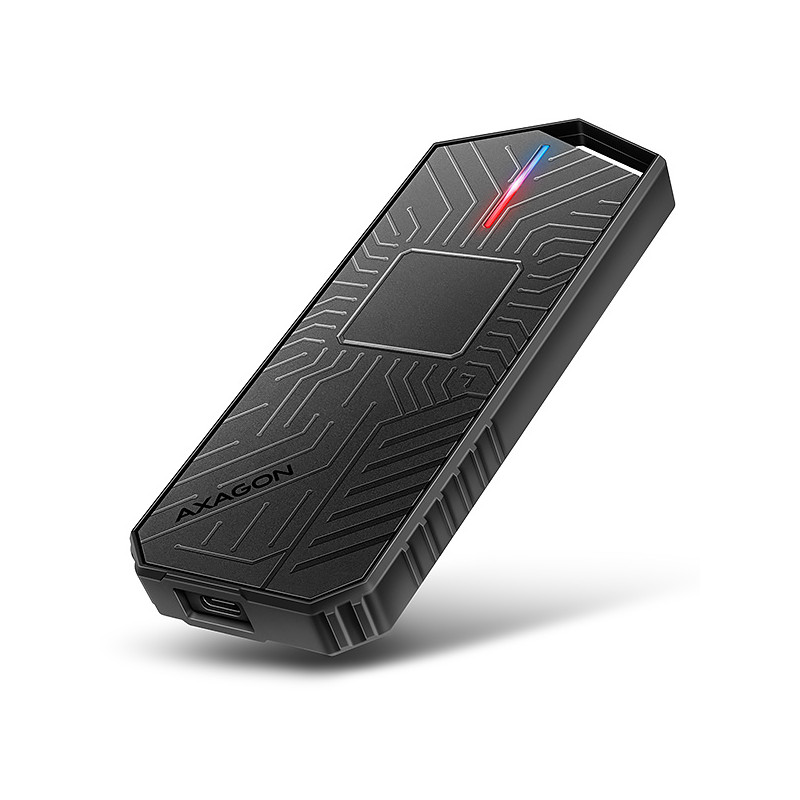 AXAGON EEM2-GAM, USB-C 10Gbps - NVMe & SATA SSD GAME M.2 box, bezskrutkový
