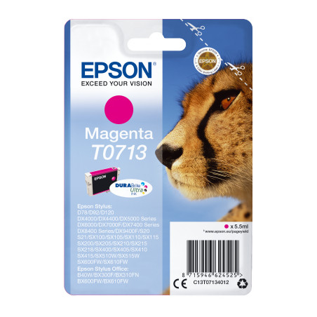 Epson Singlepack Magenta T0713 DURABrite Ultra Ink
