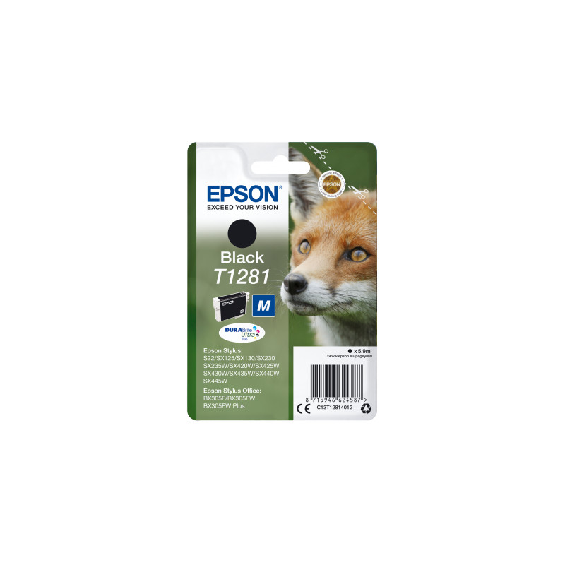 Epson Singlepack Black T1281 DURABrite Ultra Ink
