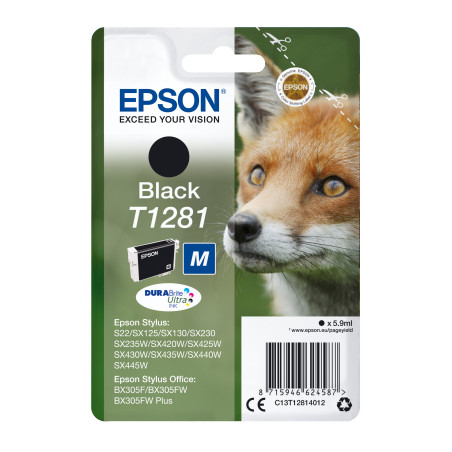 Epson Singlepack Black T1281 DURABrite Ultra Ink