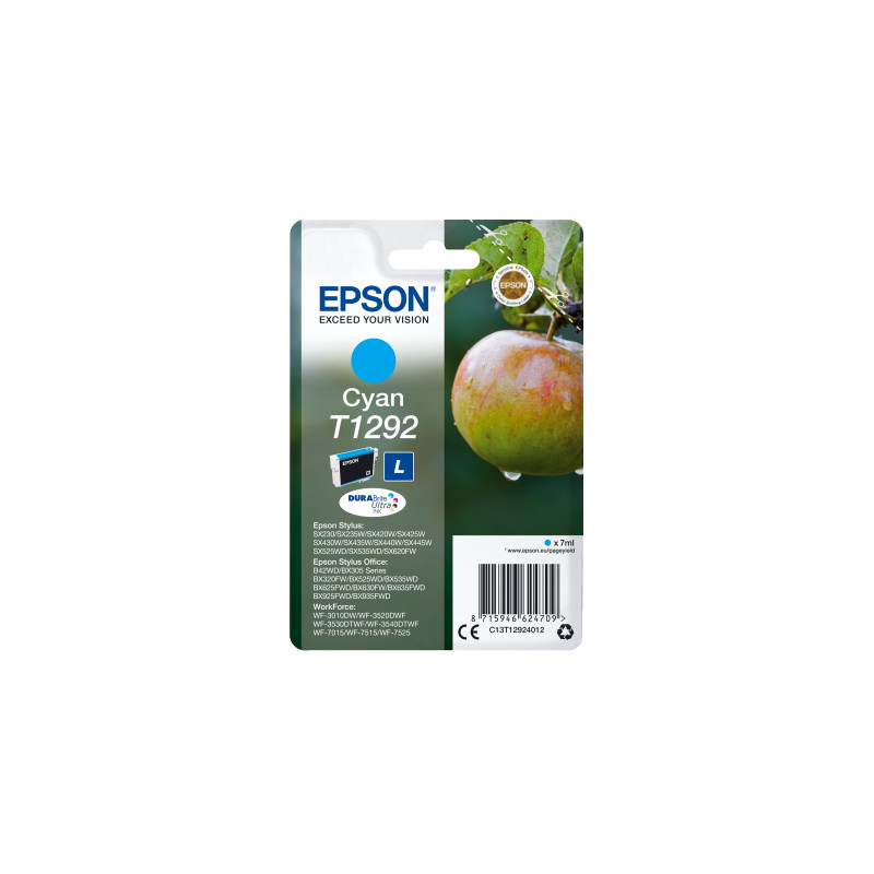 Epson Singlepack Cyan T1292 DURABrite Ultra Ink