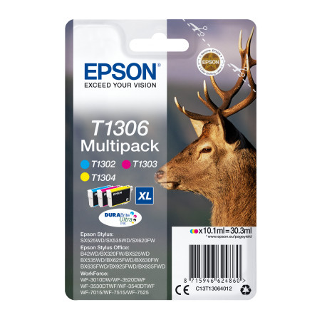 Epson Multipack 3-colours T1306 DURABrite UltraInk