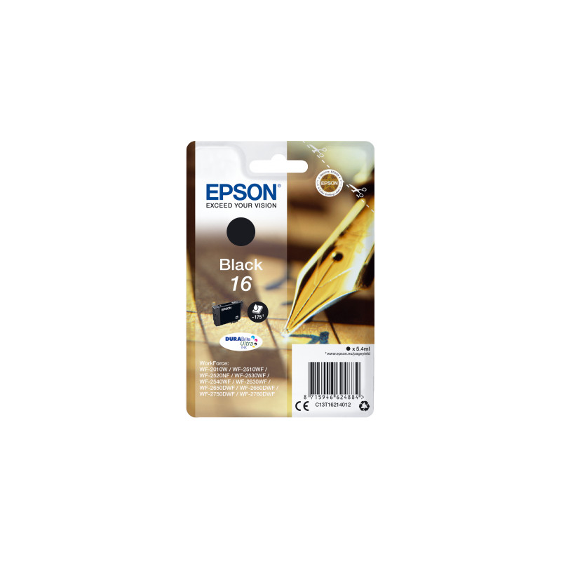 Epson Singlepack Black 16 DURABrite Ultra Ink