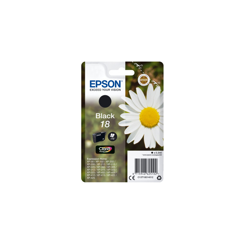 Epson Singlepack Black 18 Claria Home Ink