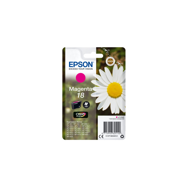 Epson Singlepack Magenta 18 Claria Home Ink