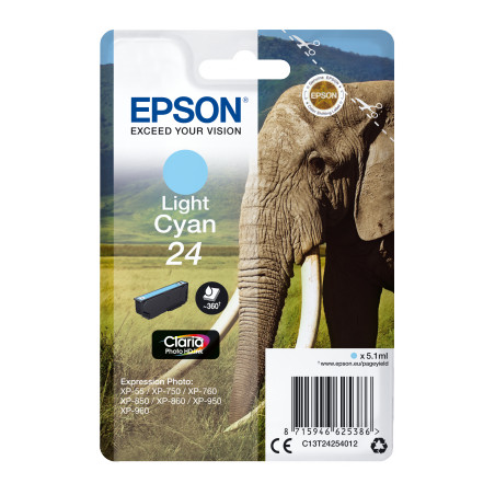 Epson Singlepack Light Cyan 24 Claria Photo HD Ink