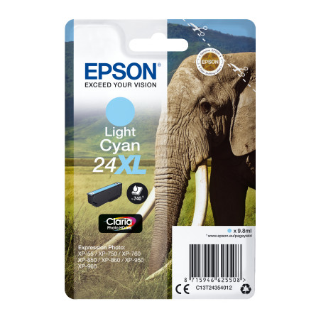 Epson Singlepack Light Cyan 24XL Claria Photo Ink