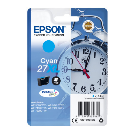 Epson Singlepack Cyan 27XL DURABrite Ultra Ink