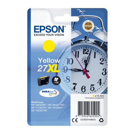 Epson Singlepack Yellow 27XL DURABrite Ultra Ink