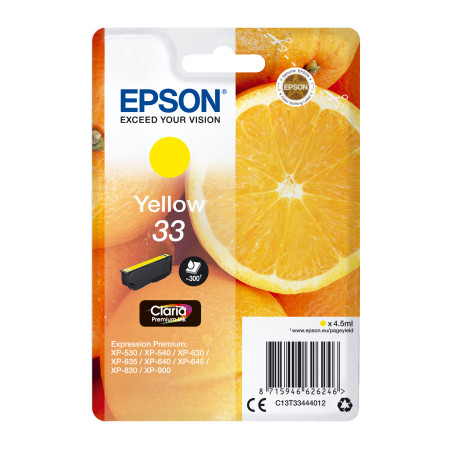 Epson Singlepack Yellow 33 Claria Premium Ink
