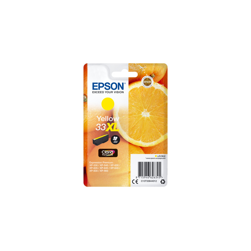 Epson Singlepack Yellow 33XL Claria Premium Ink