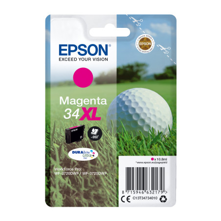 Epson Singlepack Magenta 34XL DURABrite Ultra Ink