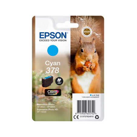 Epson Singlepack Cyan 378 Claria Photo HD Ink