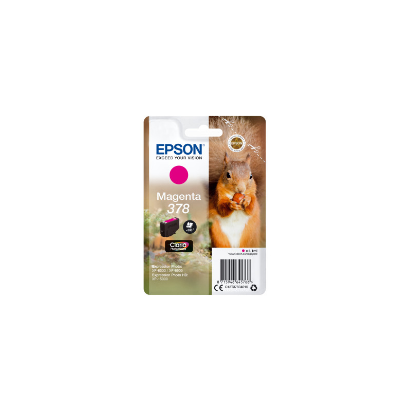 Epson Singlepack Magenta 378 Claria Photo HD Ink