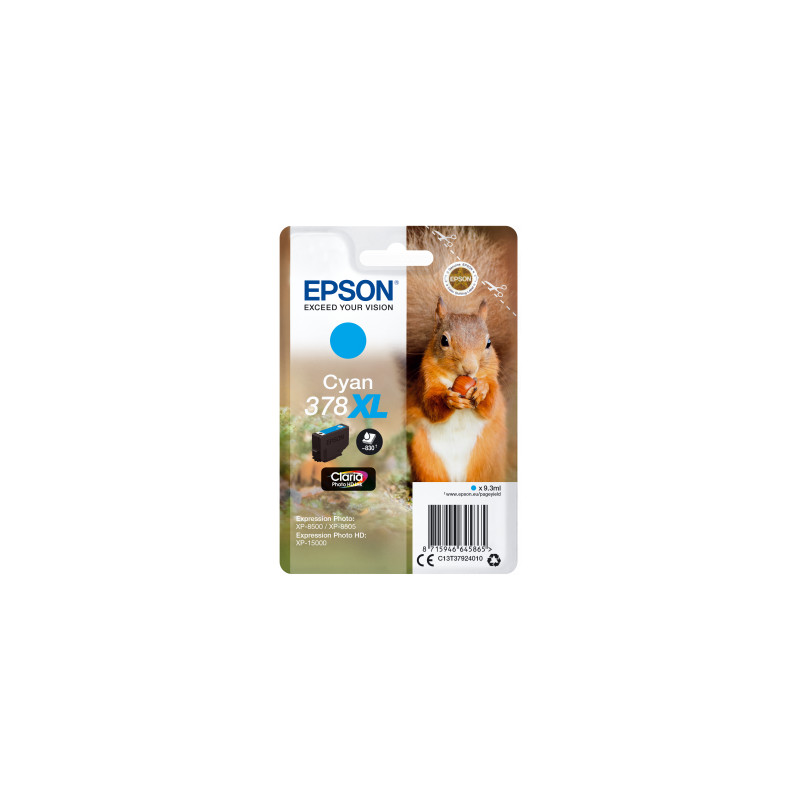 Epson Singlepack Cyan 378 XL Claria Photo HD Ink