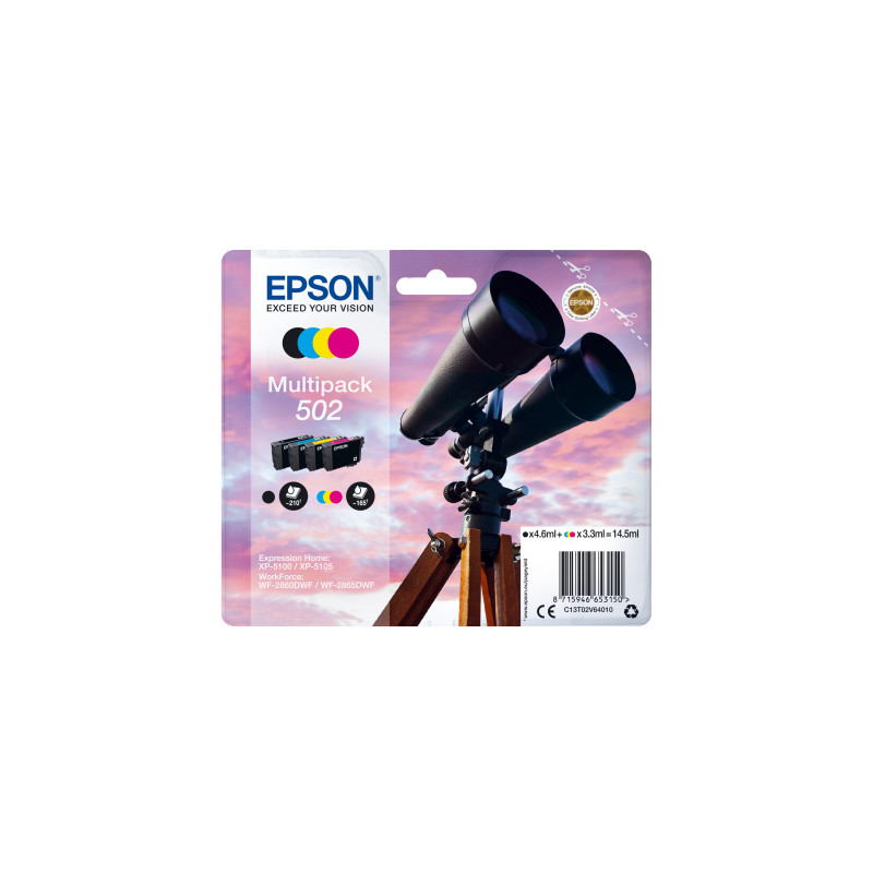 EPSON multipack 4 farby, 502 Ink, štandard