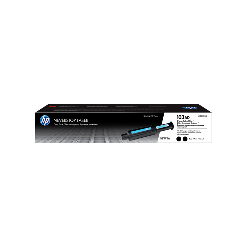 HP 103AD Black Neverst. Laser, dvojbalenie, W1103AD