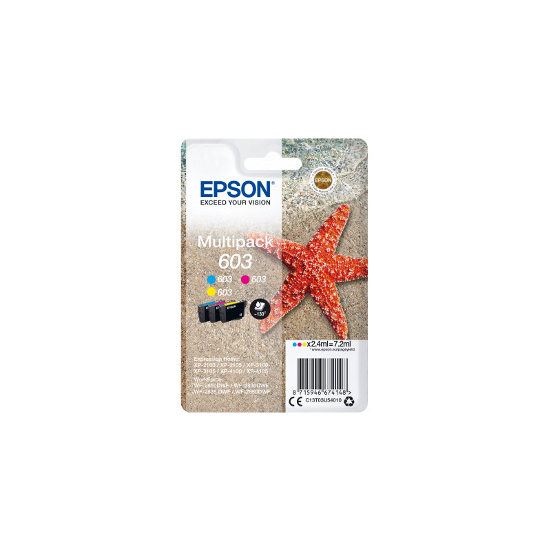 Epson multipack 3-colours 603, Cyan, Magenta, Yellow