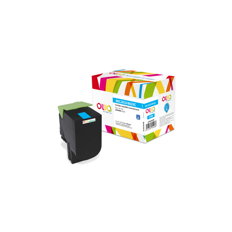 OWA Armor toner kompatibilný s Lexmark 80C2XC0, 4000st, modrá/cyan