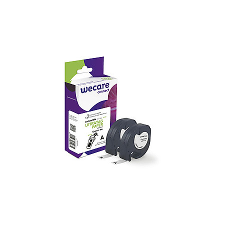 WECARE ARMOR páska kompatibilná s DYMO S0721510, Black/White, 2*12mm*4m