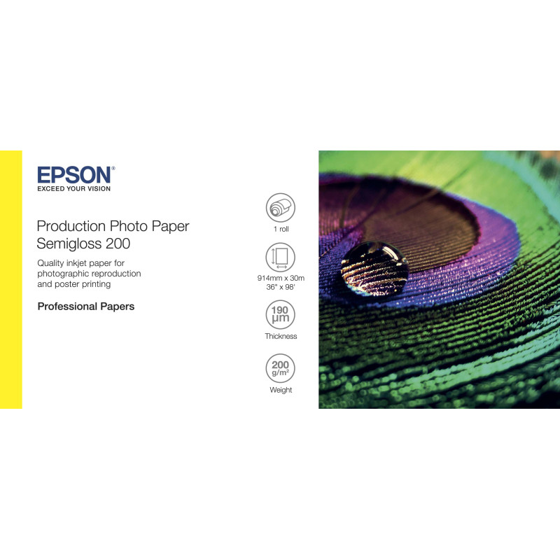 EPSON Production Photo Paper Semigloss 200 36''x30m