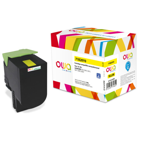 OWA Armor toner kompatibilný s LEXMARK 71B20Y0, 2300st, žltá/yellow