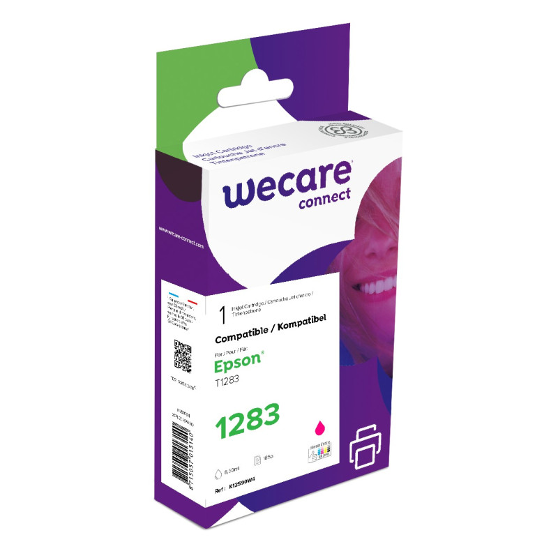 WECARE ARMOR ink kompatibilný s EPSON C13T12834012, červená/magenta