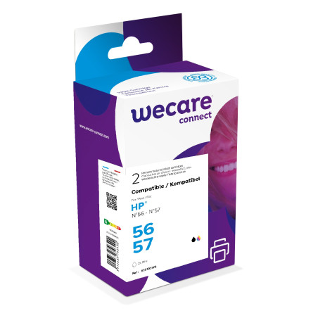WECARE ARMOR ink sada kompatibilná s HP C6656A/C6657A,čierna/3 color