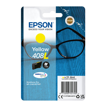 EPSON Singlepack Yellow 408L DURABrite Ultra Ink