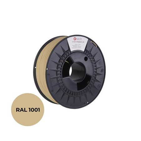 Tlačová struna (filament) C-TECH PREMIUM LINE, PETG, béžová, RAL1001, 1,75mm, 1kg