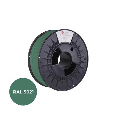 Tlačová struna (filament) C-TECH PREMIUM LINE, PETG, vodná modrá, RAL5021, 1,75mm, 1kg