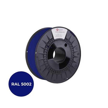 Tlačová struna (filament) C-TECH PREMIUM LINE, PLA, ultramarínová, RAL5002, 1,75mm, 1kg