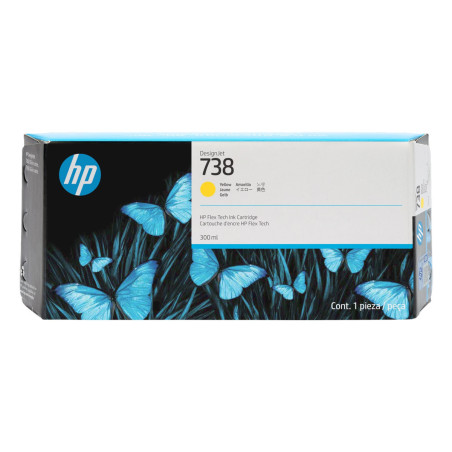 HP 738 žltá inkoustová kazeta (300ml), 676M8A