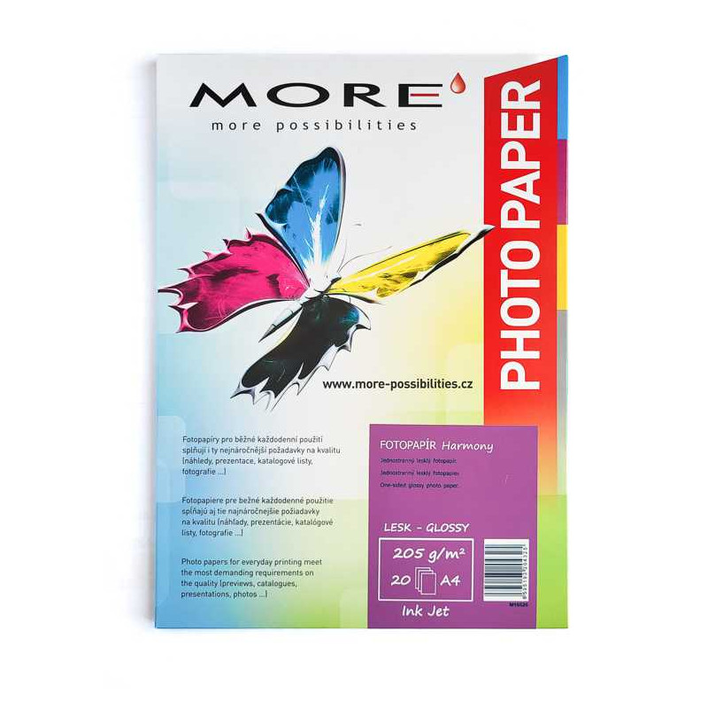 Armor fotopapier Harmony 205g, A4 glossy, 20 ks