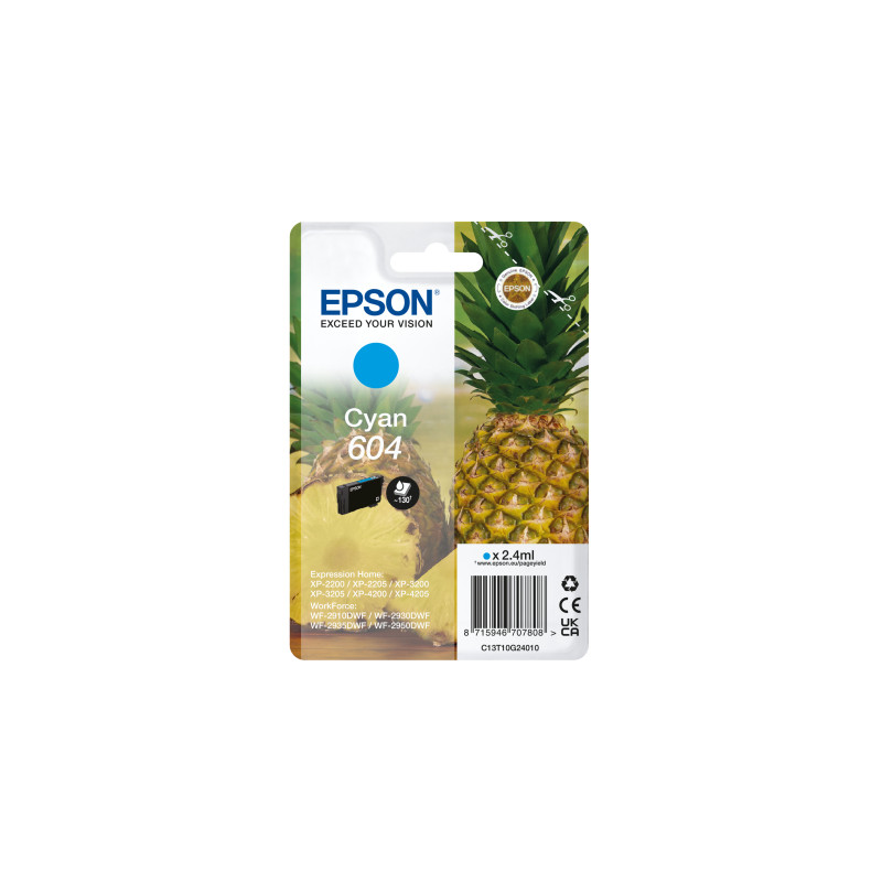 EPSON Singlepack Cyan 604 Ink