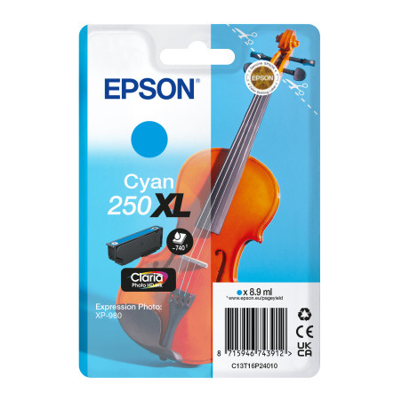 Epson Singlepack Cyan 250XL ink