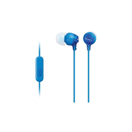SONY slúchadlá MDR-EX15AP, handsfree, modré