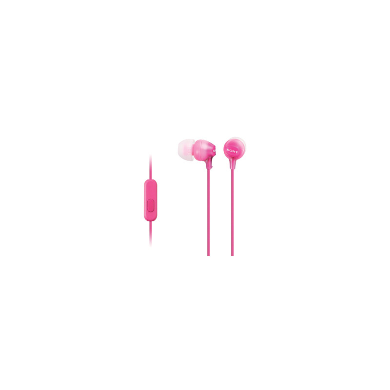 SONY slúchadlá MDR-EX15AP, handsfree, ružové