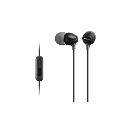 SONY slúchadlá MDR-EX15AP, handsfree, čierne