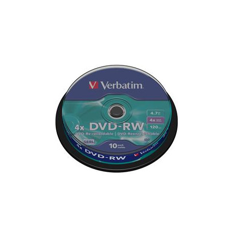 VERBATIM DVD-RW(10-Pack)Spindle4x/DLP/4.7GB