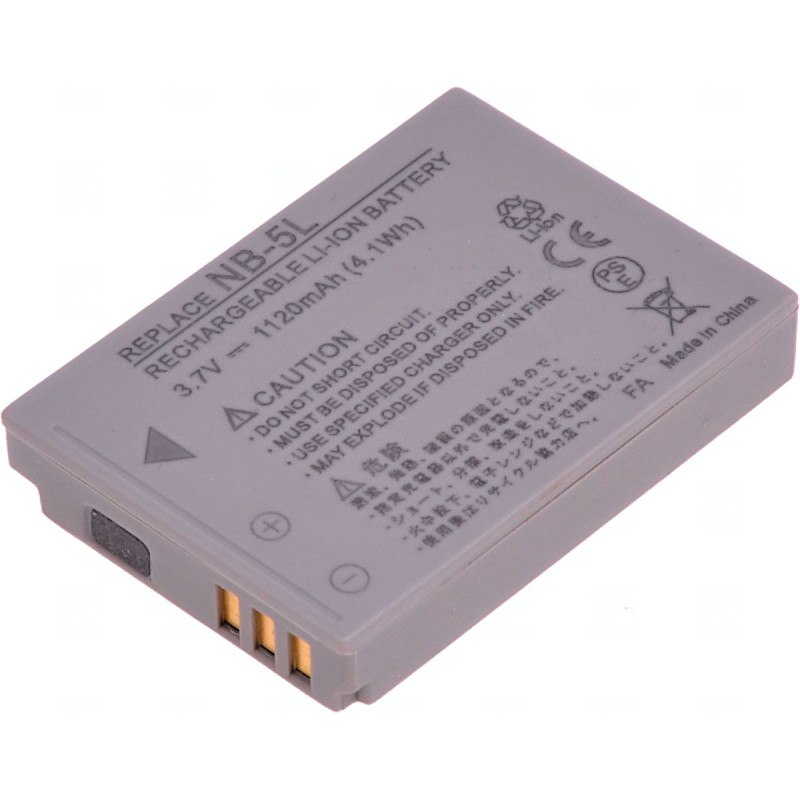 Batéria T6 Power pre Canon NB-5L, 1100mAh, 4,1Wh
