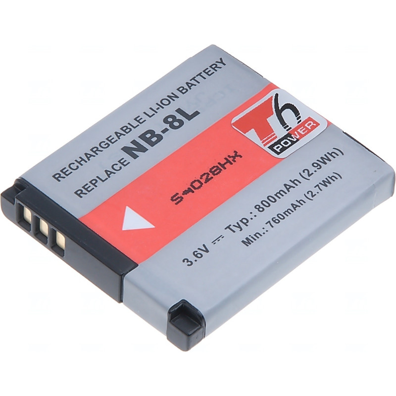 Batéria T6 Power pre Canon NB-8L, 700mAh, 2,6Wh