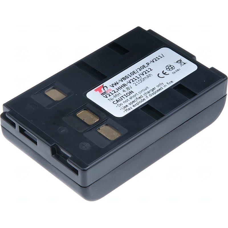 Batéria T6 Power pre Panasonic HHR-V211/V212, Ni-MH, 2100mAh, 10.1Wh, čierna