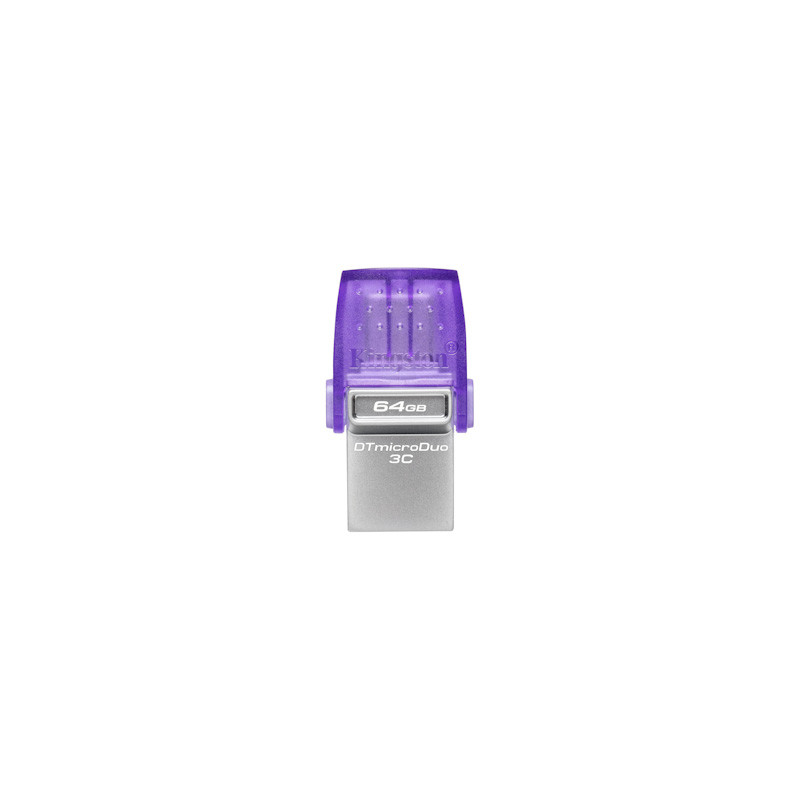 Kingston DataTraveler MicroDuo 3C/64GB/USB 3.2/USB-A + USB-C/Fialová