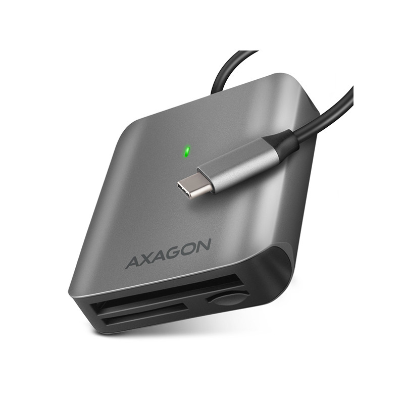 AXAGON CRE-S3C, USB-C 3.2 Gen 1 - SUPERSPEED čítačka kariet 3-slot & lun SD/microSD/CF, podpora UHS-II
